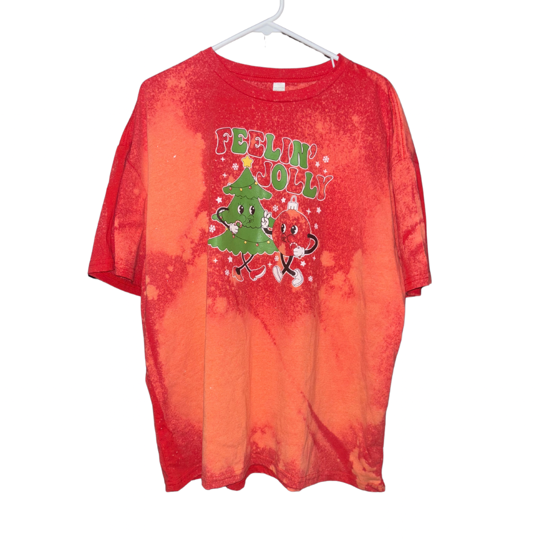 Acid Washed Custom Christmas T Shirt Pajama Top