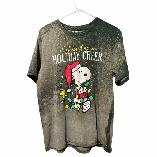 Acid Washed Custom Christmas T Shirt Pajama Top